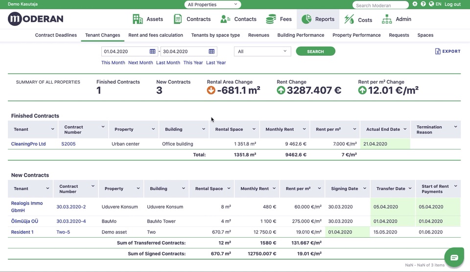 screenshot of Moderan