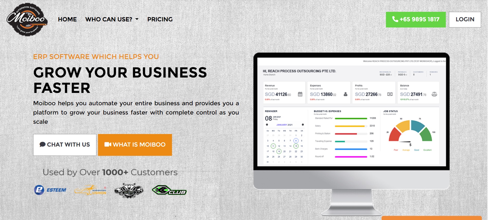 screenshot of Moiboo