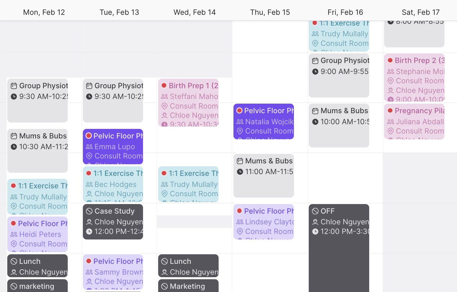 screenshot of Momence