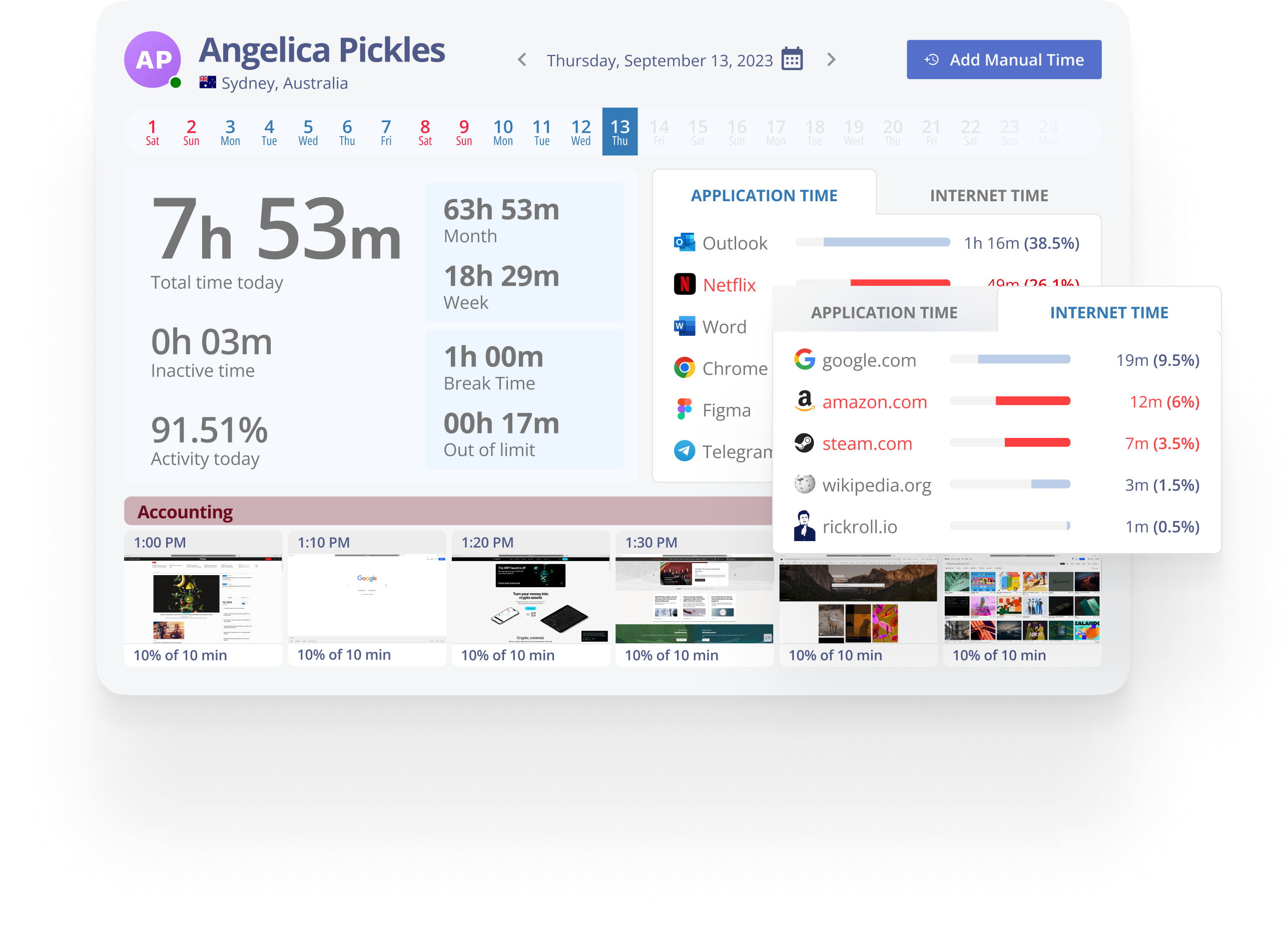 screenshot of Monitask