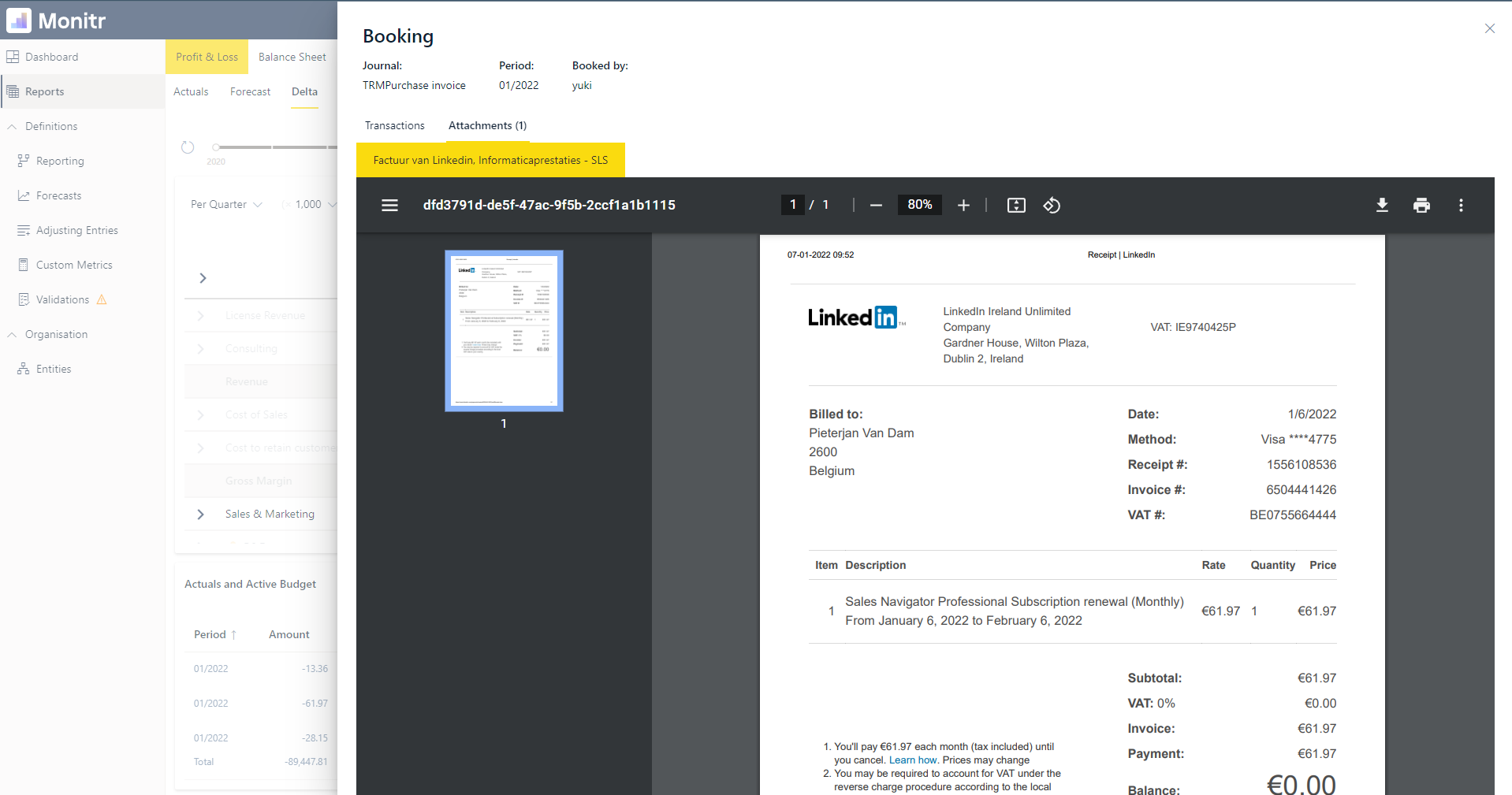 screenshot of Monitr