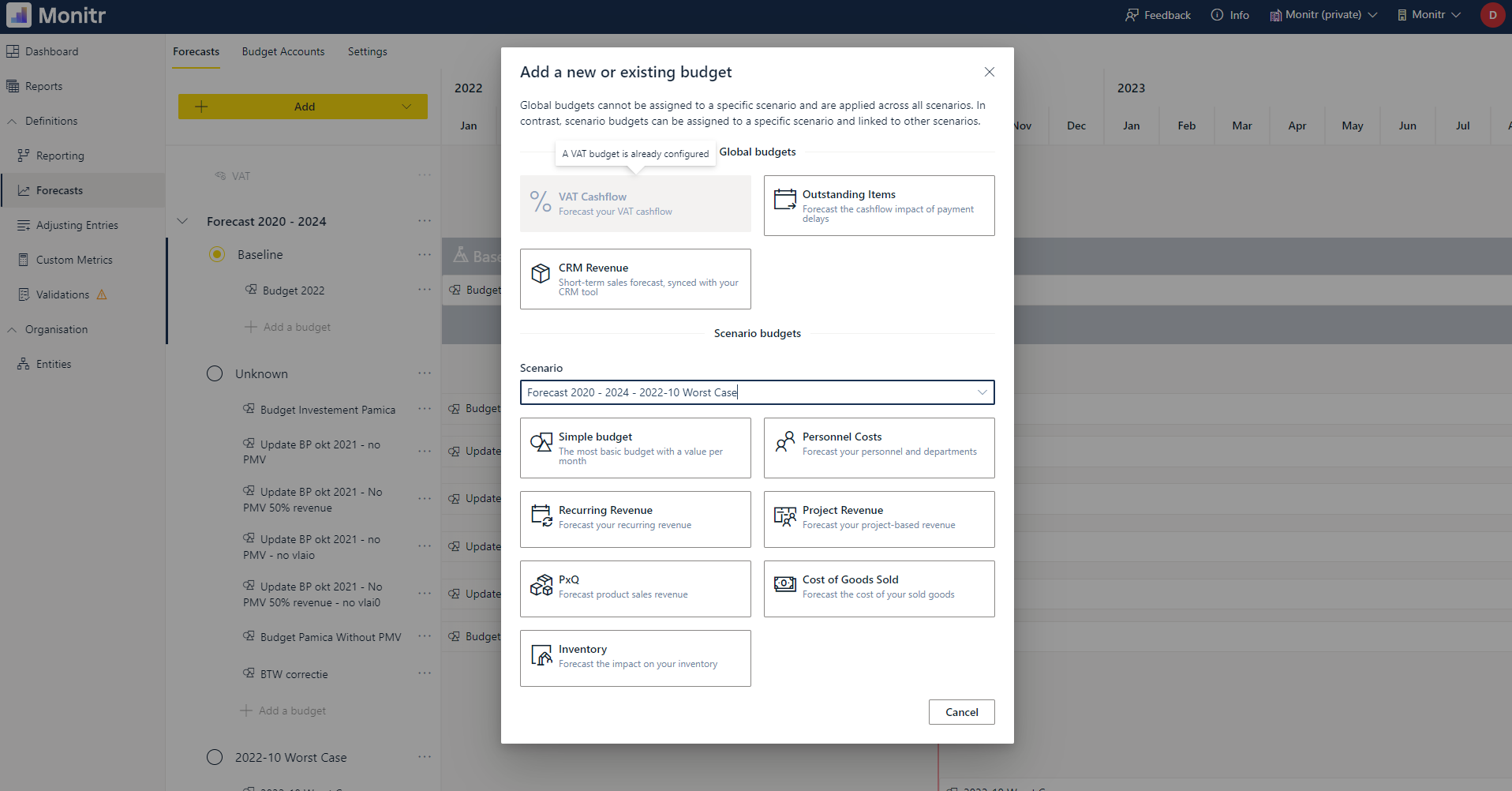 screenshot of Monitr
