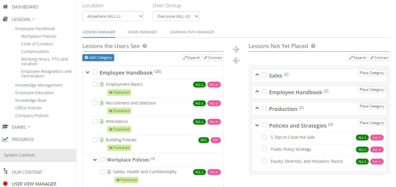 screenshot of MonkeyLMS