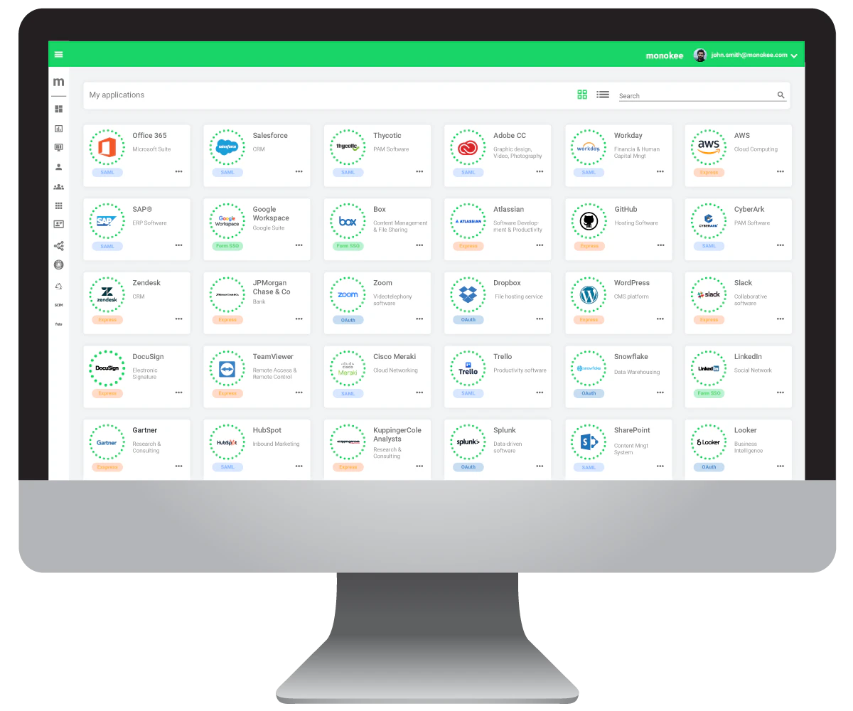 screenshot of Monokee