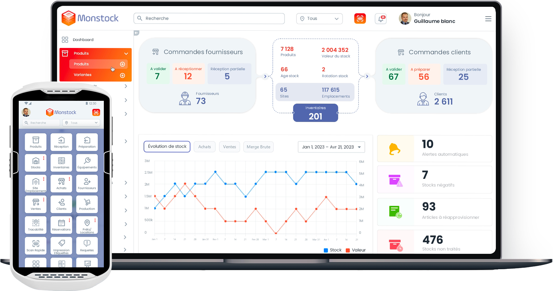 screenshot of Monstock