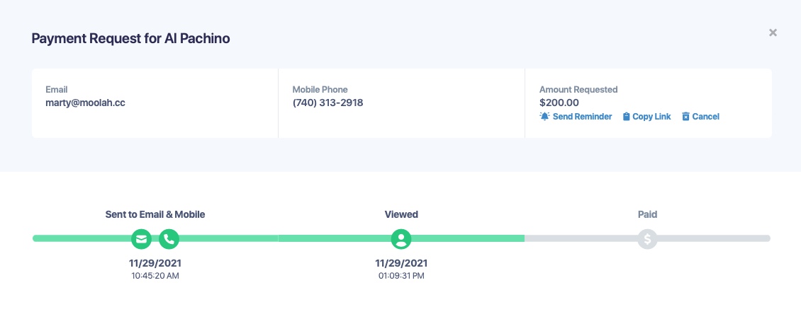 screenshot of Moolah