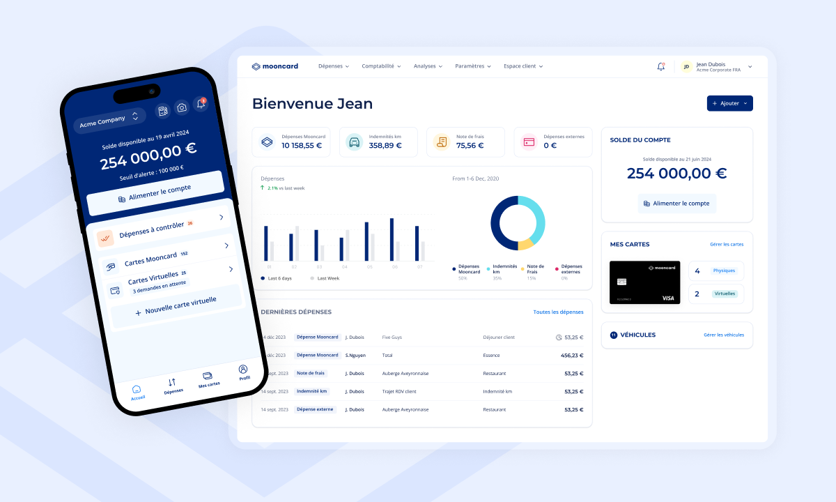 screenshot of Mooncard