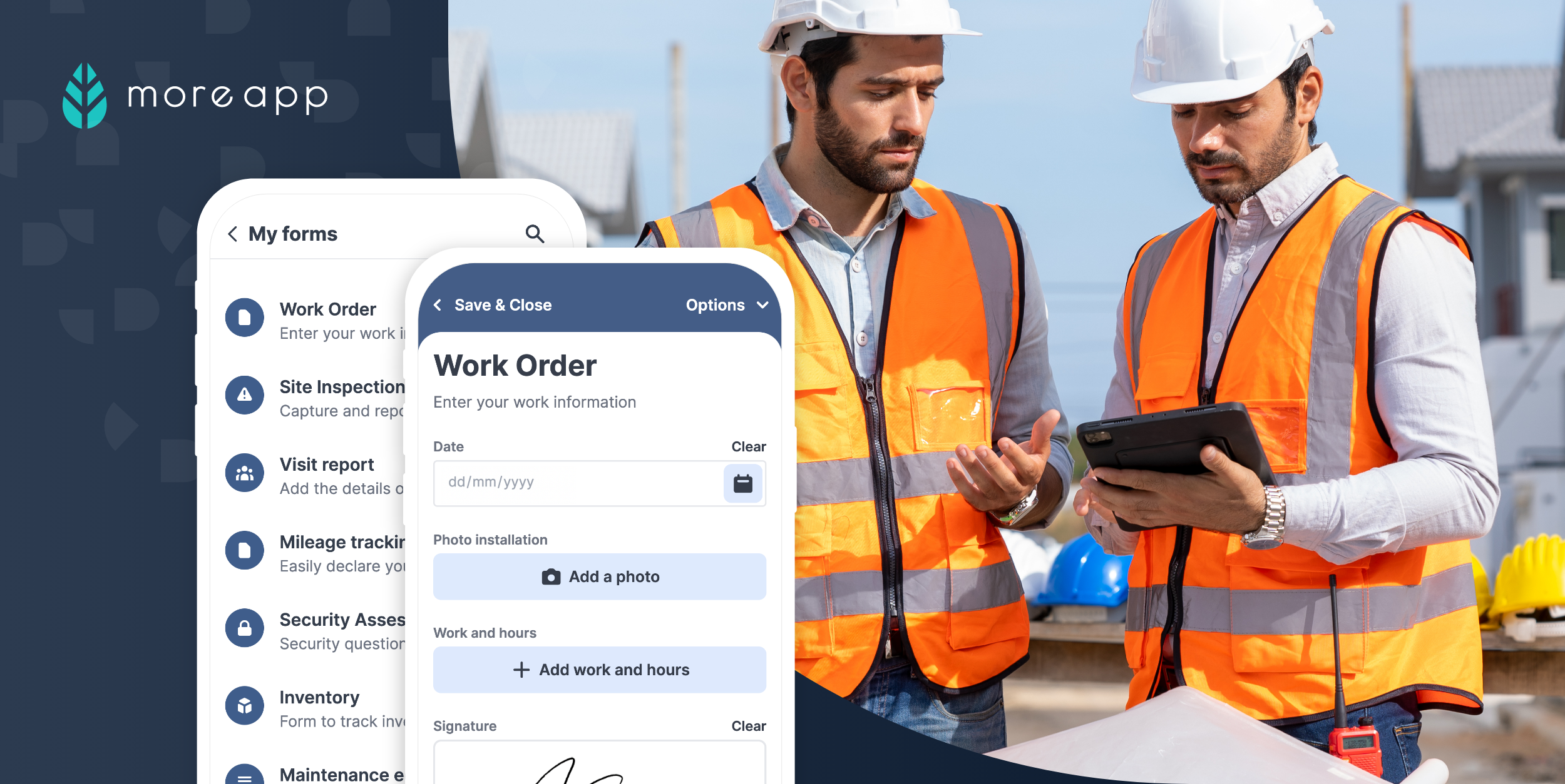screenshot of MoreApp