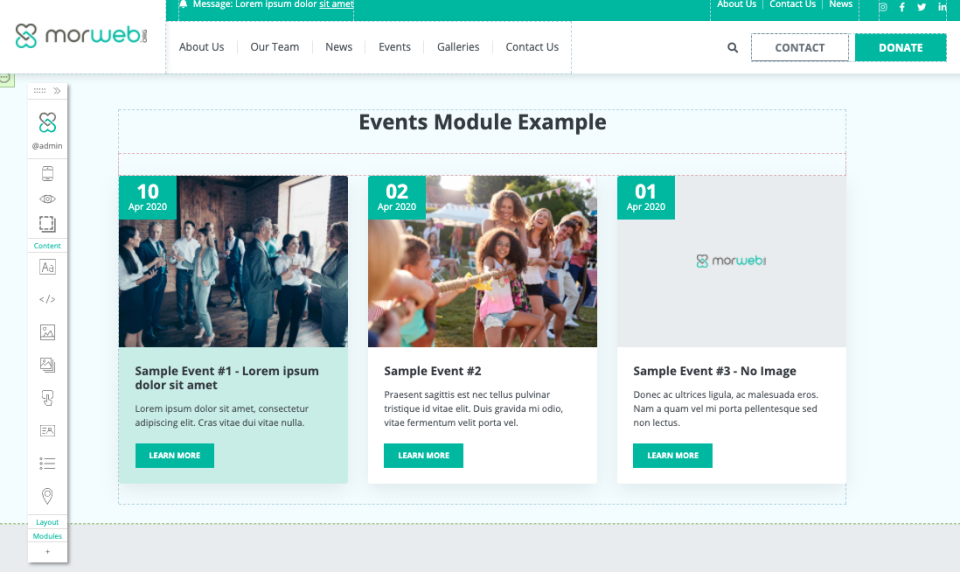 screenshot of Morweb.org
