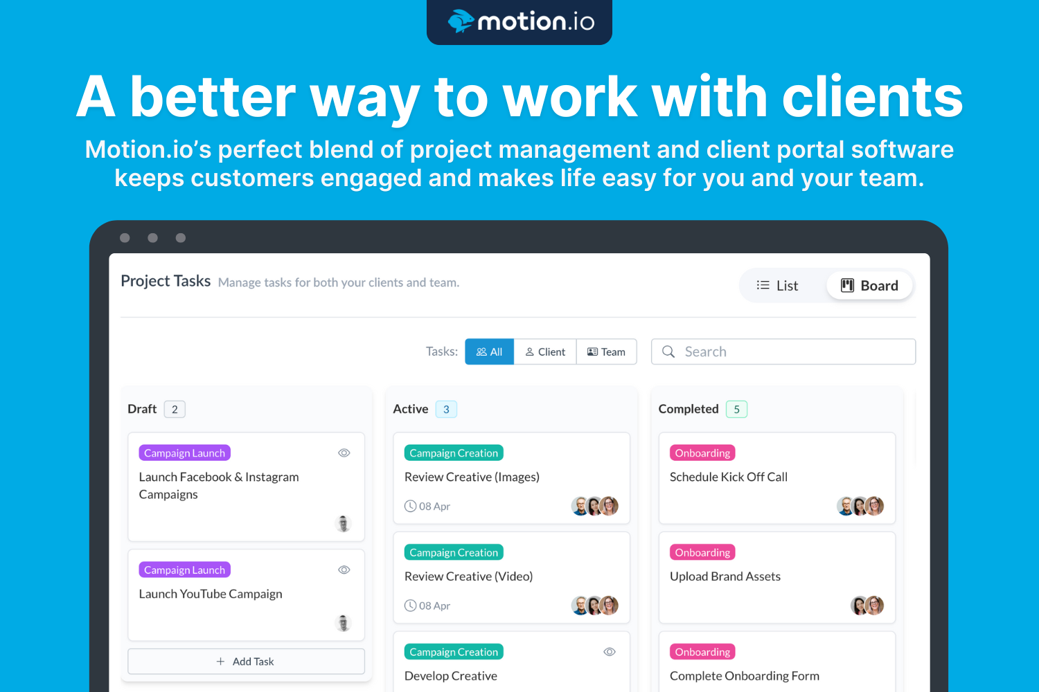 screenshot of Motion.io
