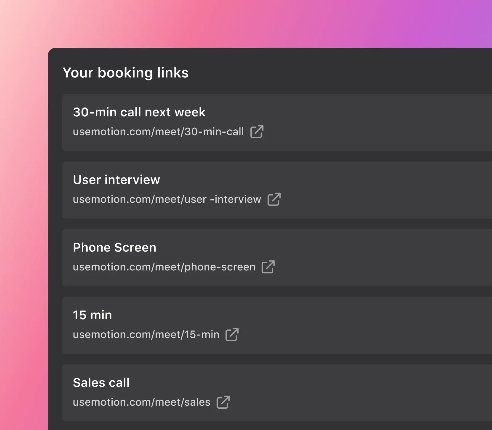 screenshot of Motion