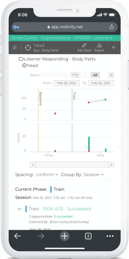 screenshot of Motivity