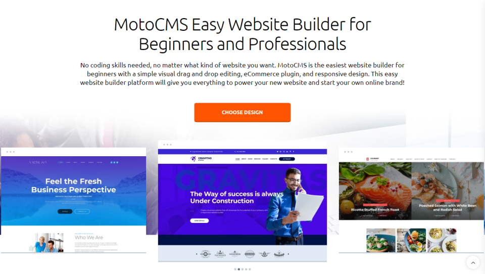 screenshot of MotoCMS