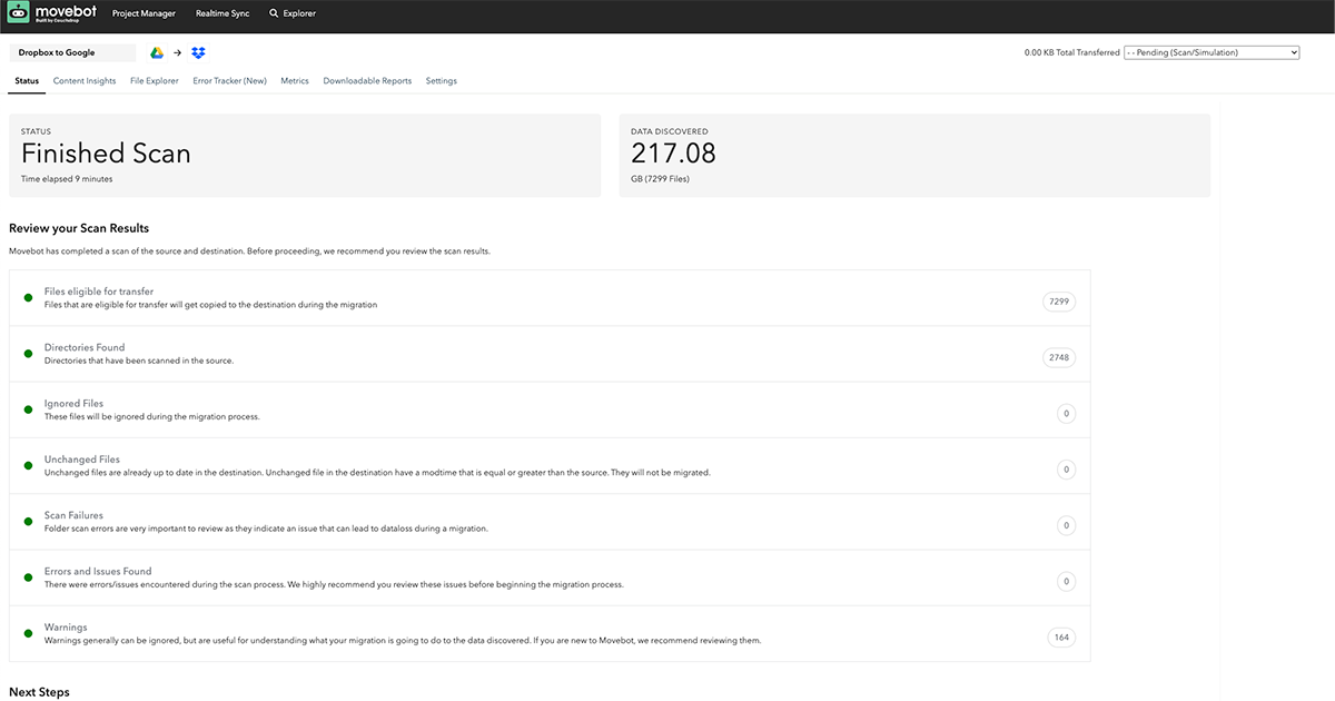 screenshot of Movebot