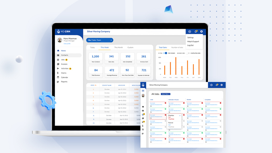 screenshot of MoversTech