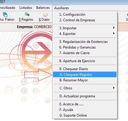 screenshot of MsConta