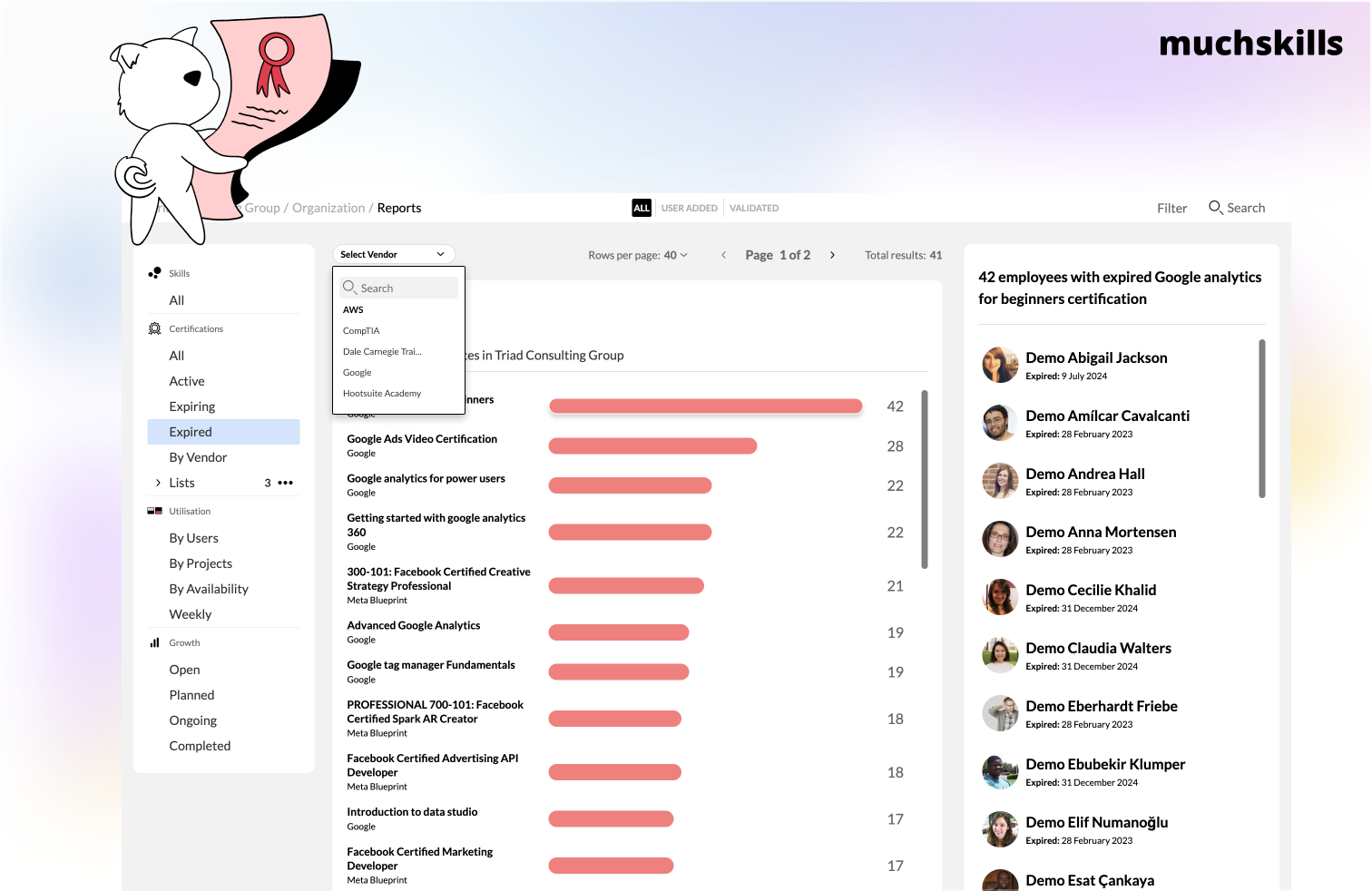 screenshot of MuchSkills