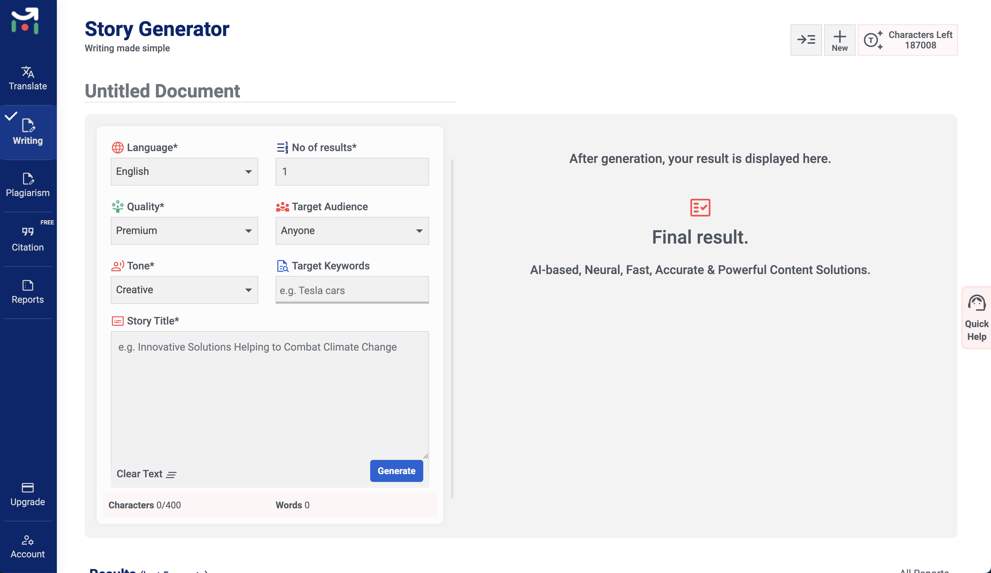 screenshot of Multilings