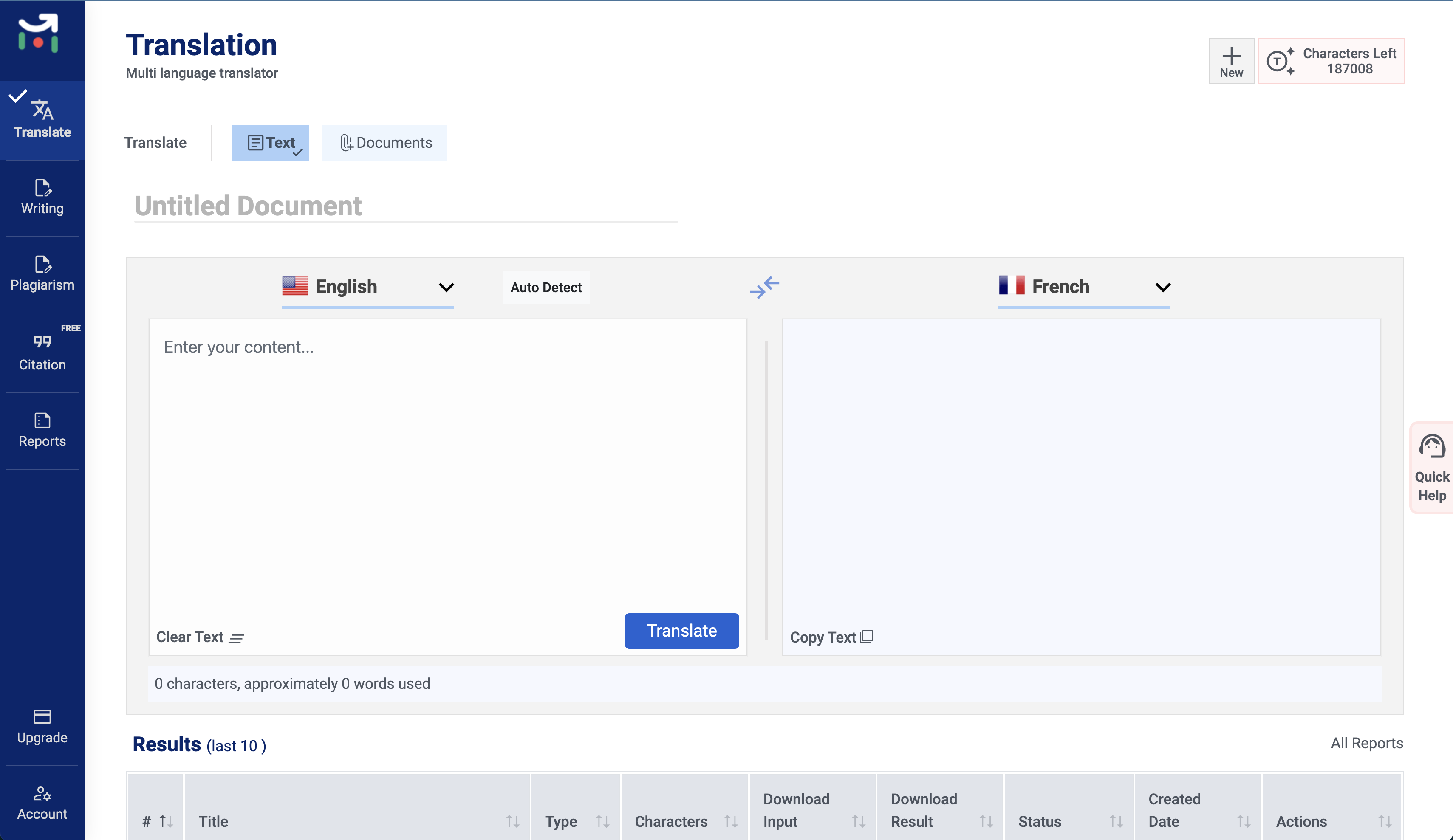 screenshot of Multilings