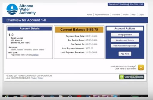 screenshot of Muni-Link