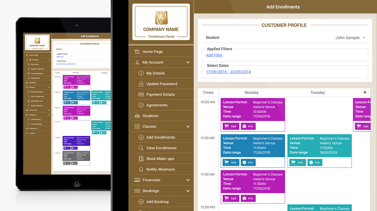 screenshot of MusicBiz