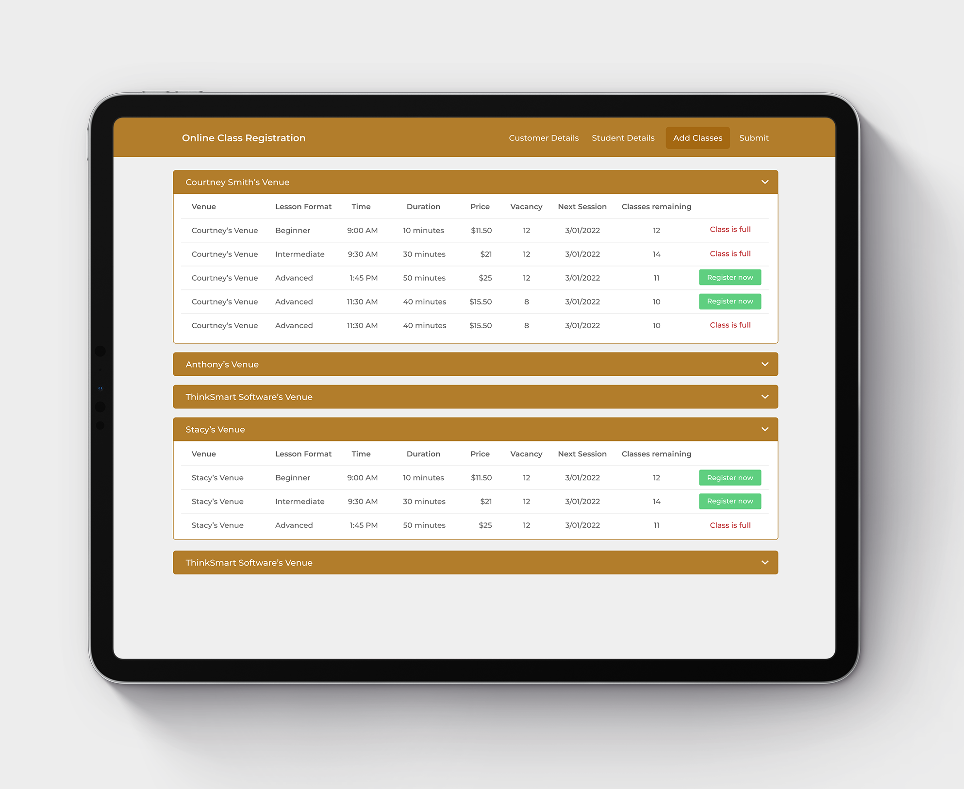 screenshot of MusicBiz