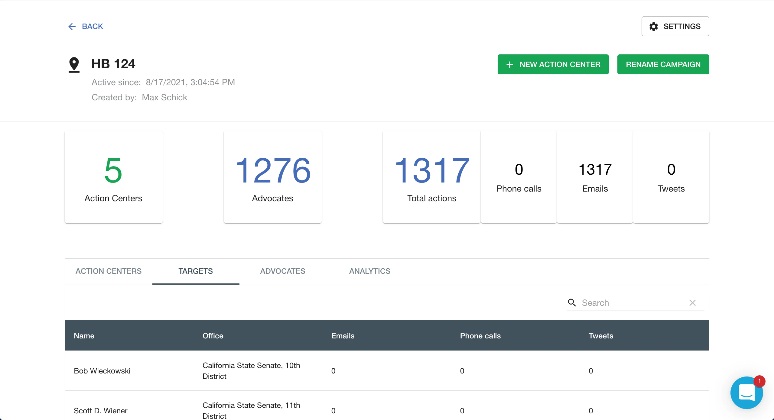 screenshot of Muster