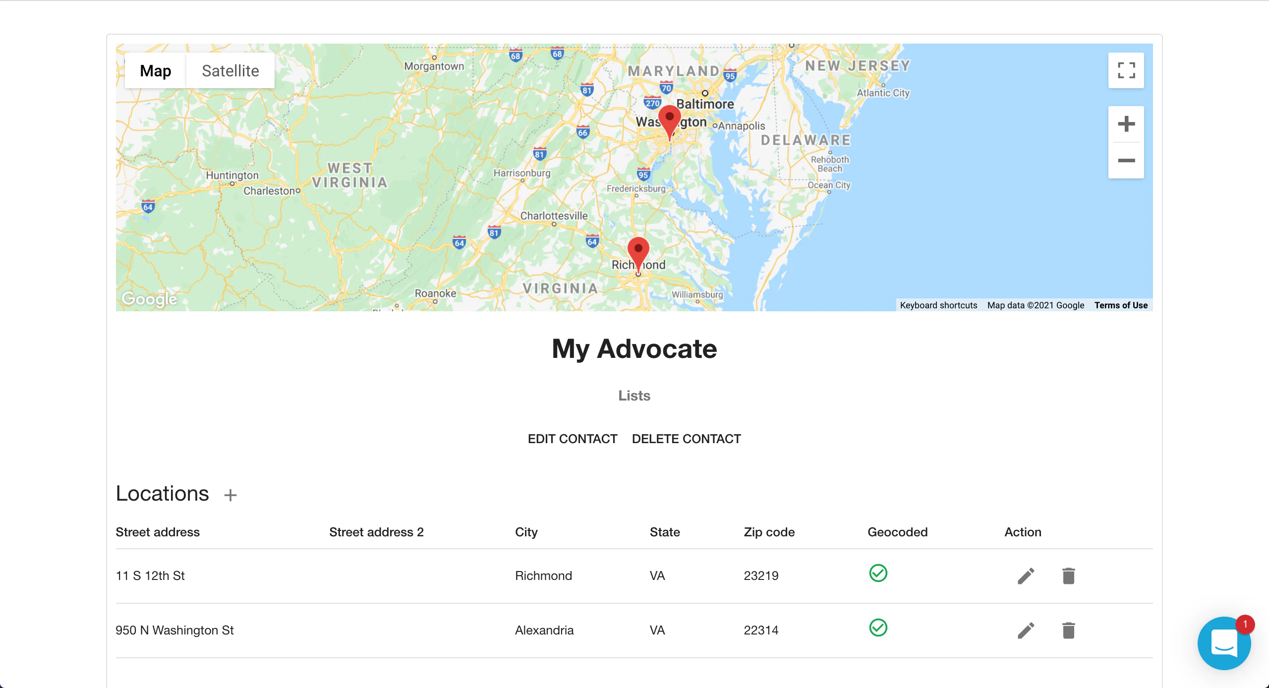 screenshot of Muster