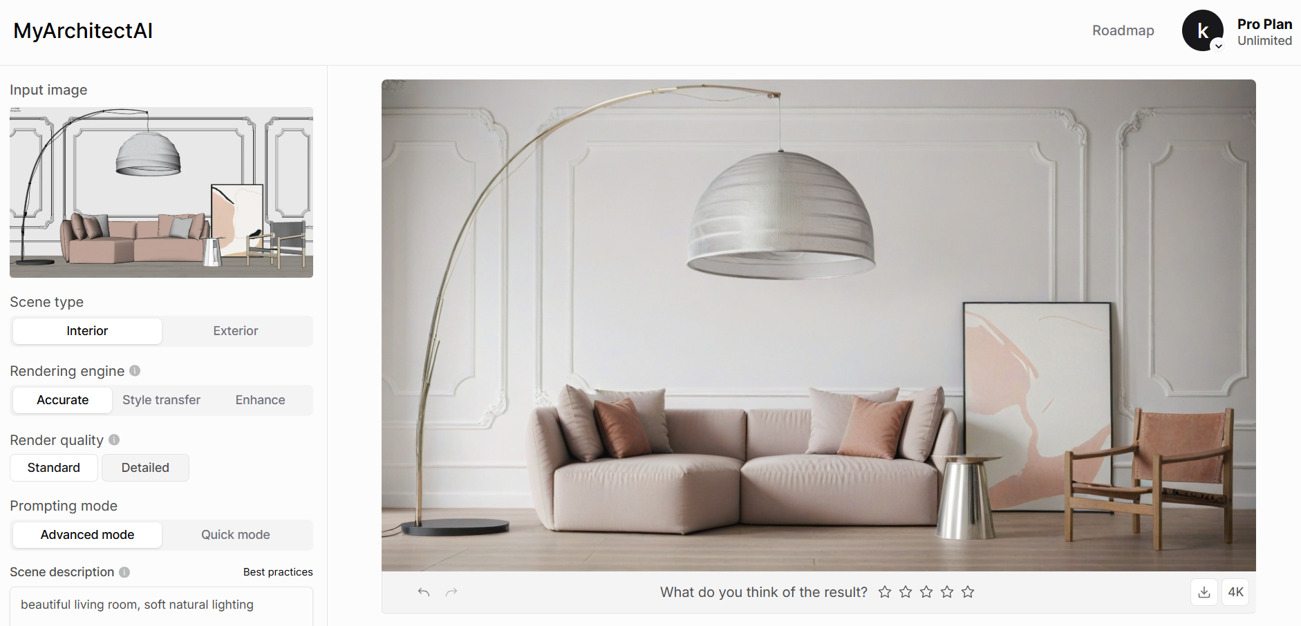 screenshot of MyArchitectAI