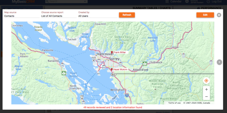 screenshot of MyBasicCRM