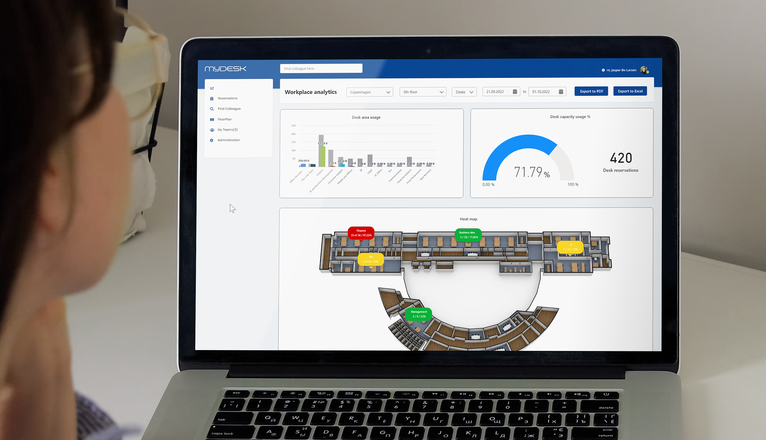 screenshot of MyDesk