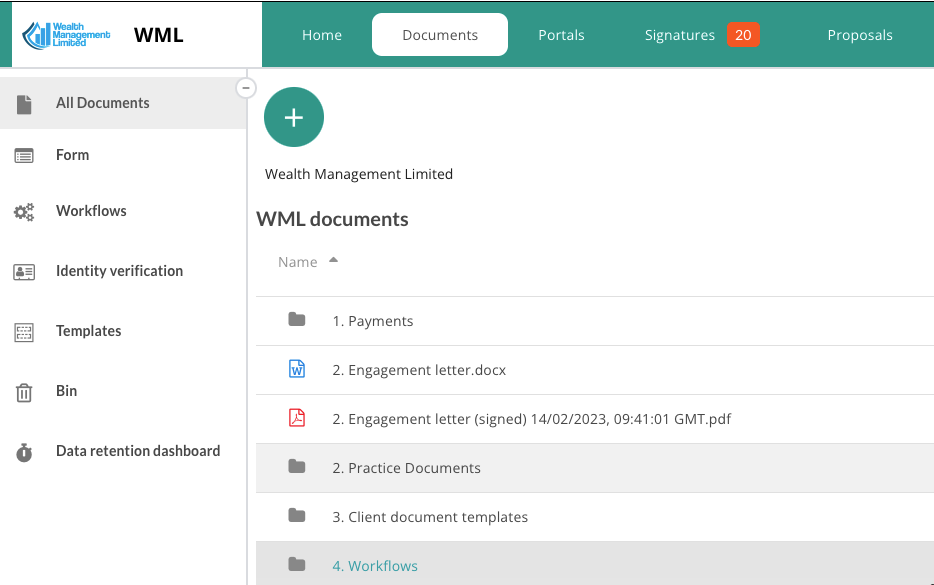 screenshot of MyDocSafe