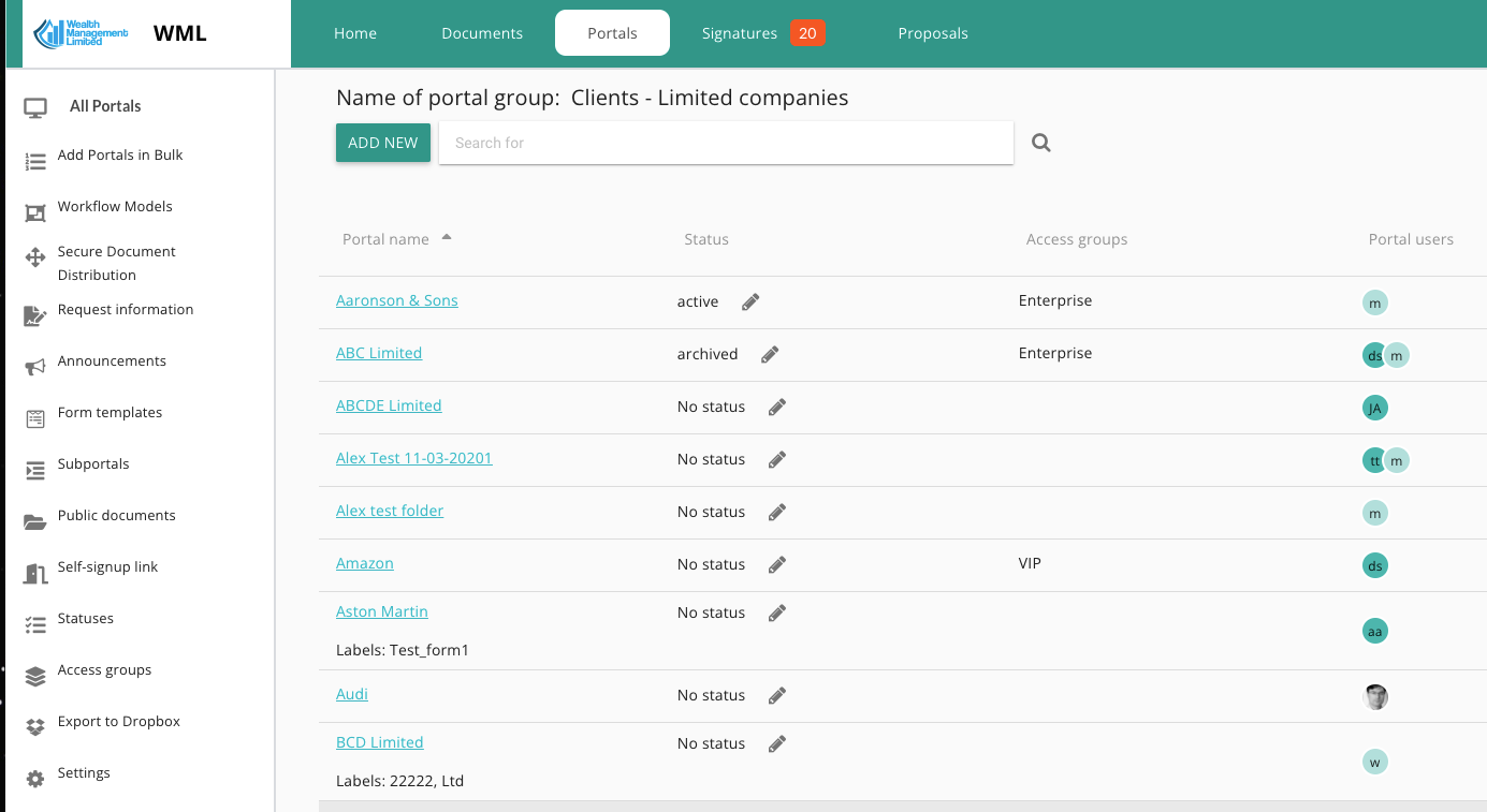 screenshot of MyDocSafe