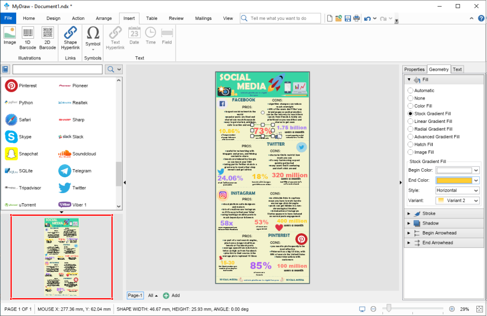screenshot of MyDraw