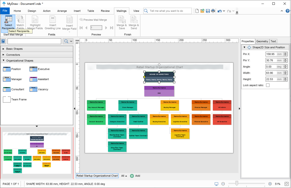 screenshot of MyDraw