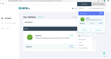 screenshot of MyEtherWallet