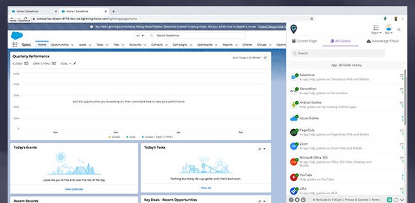 screenshot of MyGuide