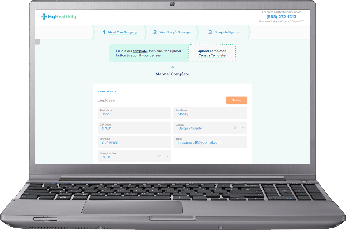 screenshot of MyHealthily