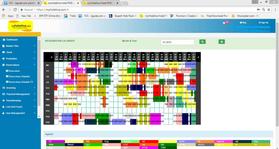screenshot of MyHotelina