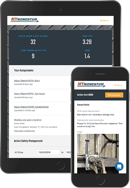 screenshot of MyMomentum