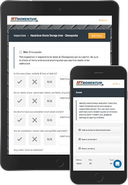 screenshot of MyMomentum