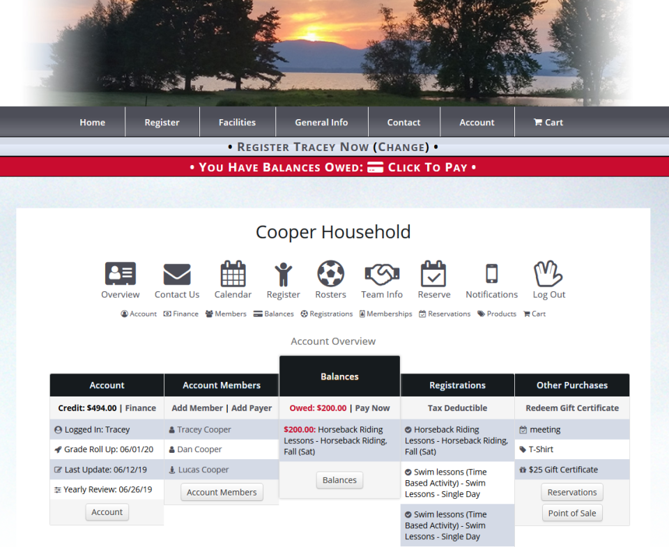 screenshot of MyRec.com
