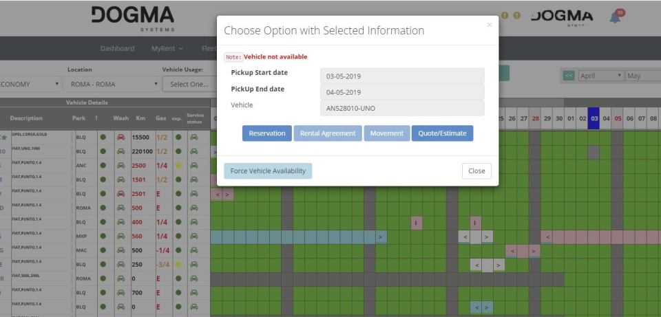 screenshot of MyRent