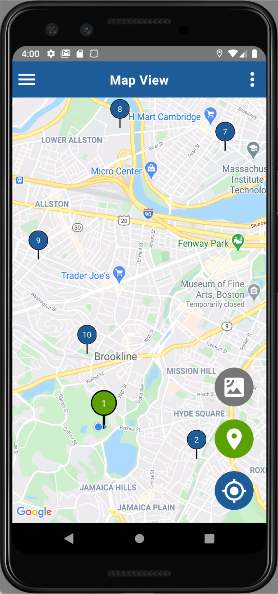 screenshot of MyRouteOnline