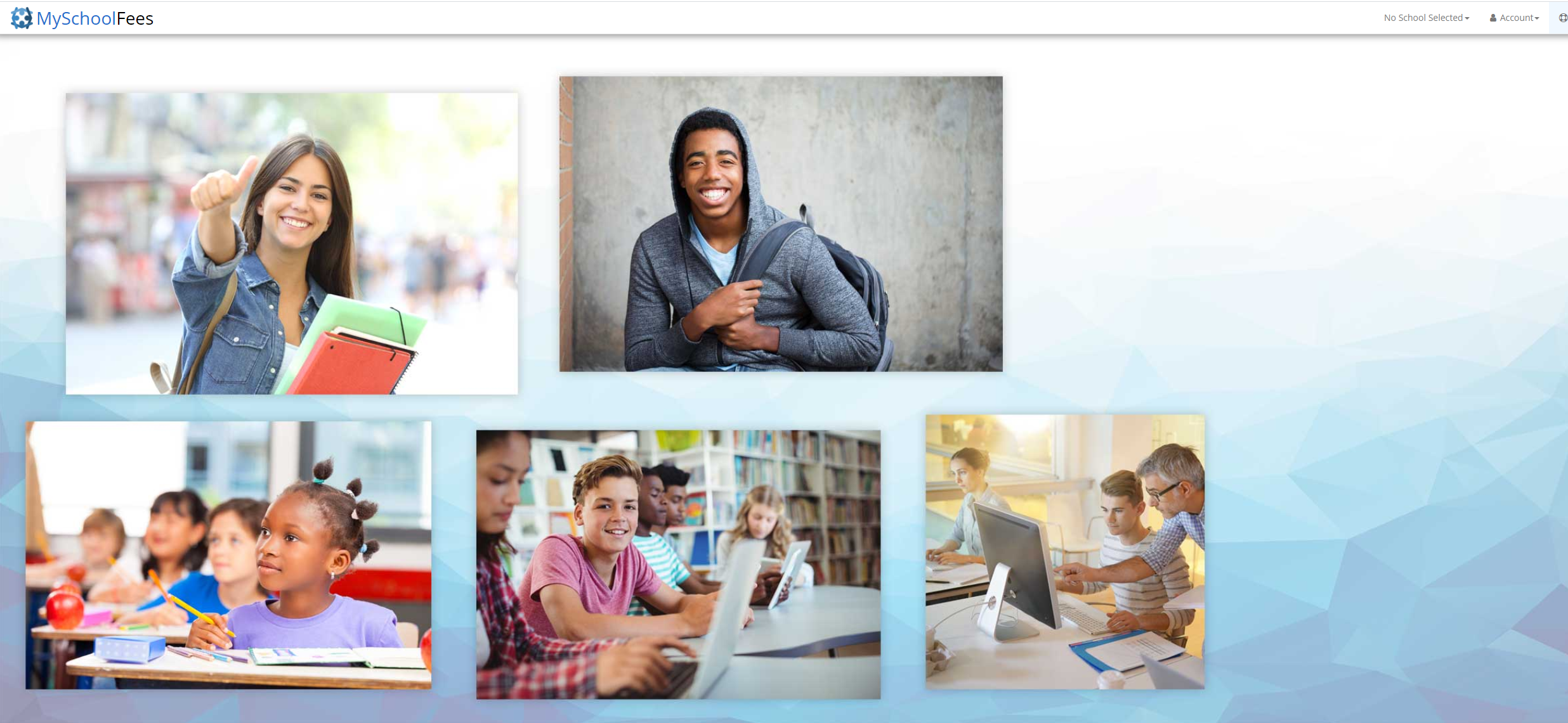 screenshot of MySchoolFees