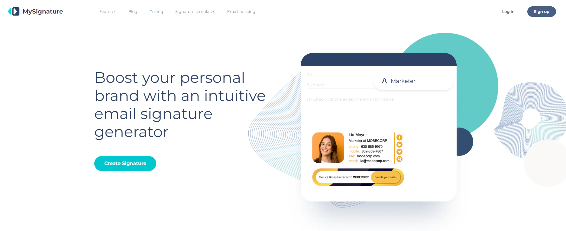 screenshot of MySignature