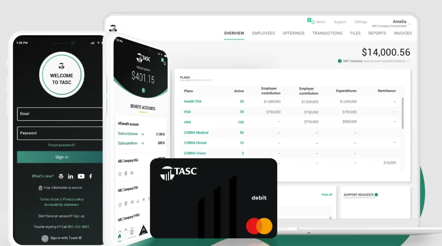 screenshot of MyTASC