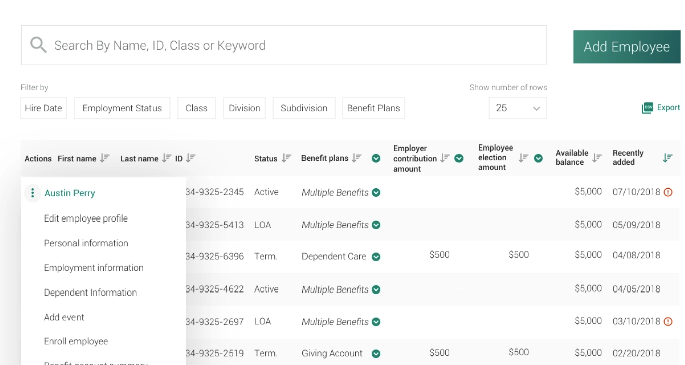 screenshot of MyTASC