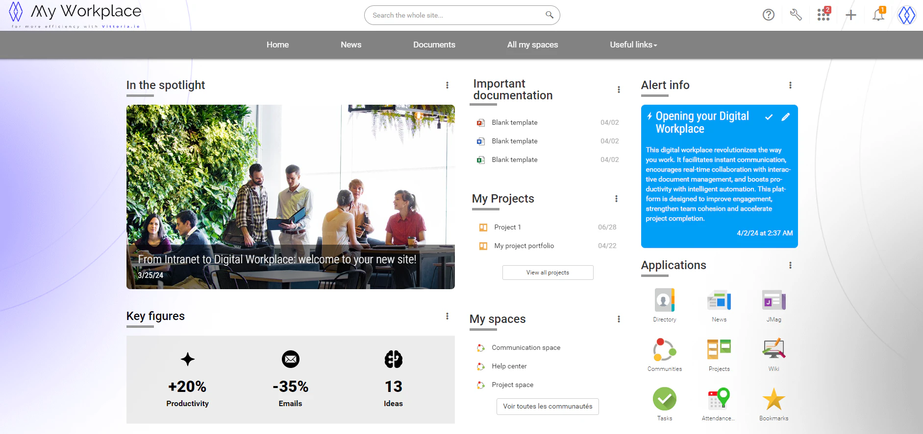 screenshot of MyWorkplaceCloud