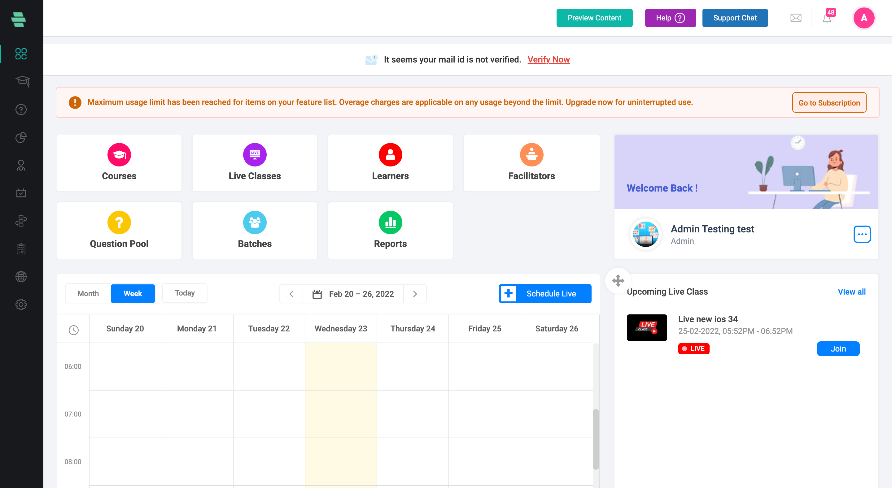 screenshot of Mykademy